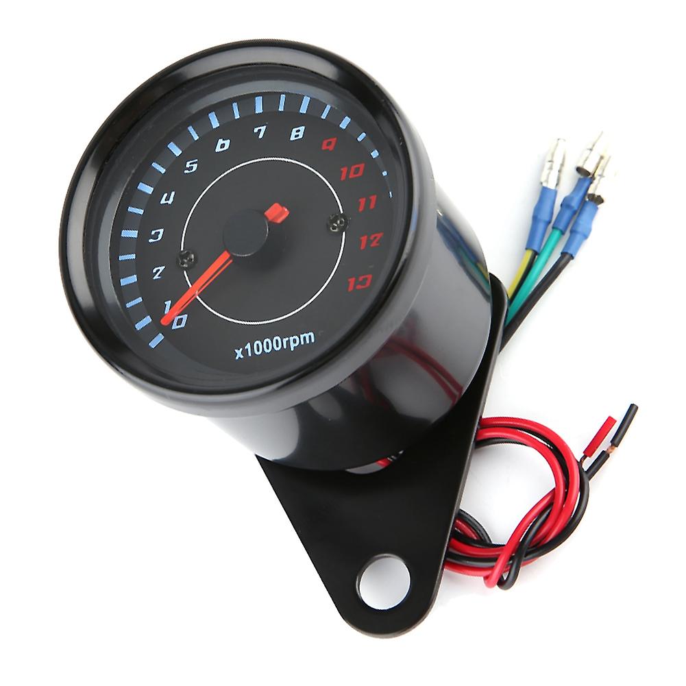 Dc 12v Universal Motorcycle Led Backlight Tachometer Electronic Tach Meter Gauge