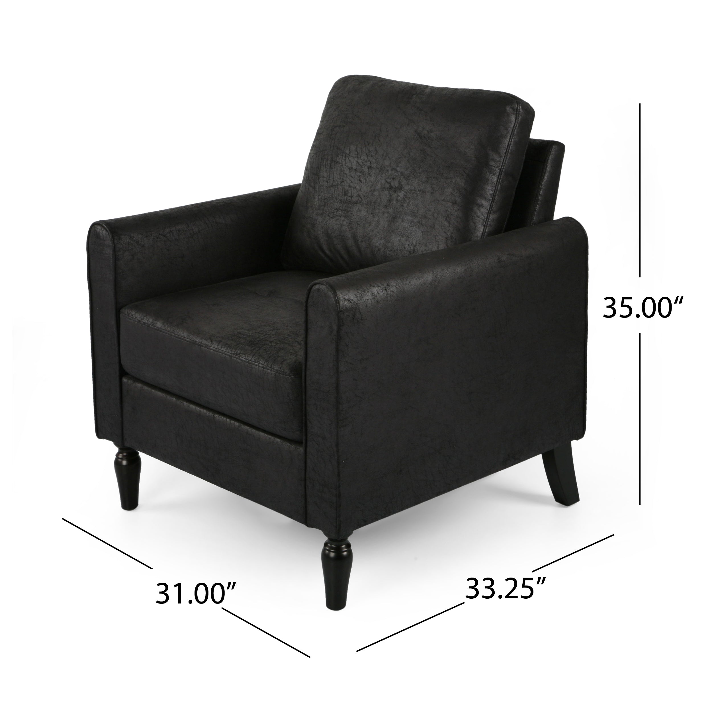 Xyan Contemporary Club Chair with Plush Microfiber Cushions