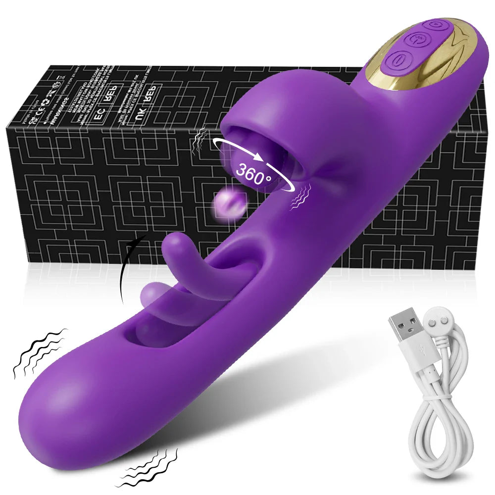 Tapping Flapping G-spot Vibrator For Women Rotation Clitoris Stimulator Wiggle Patting Vagina Sex Toy Female Masturbation