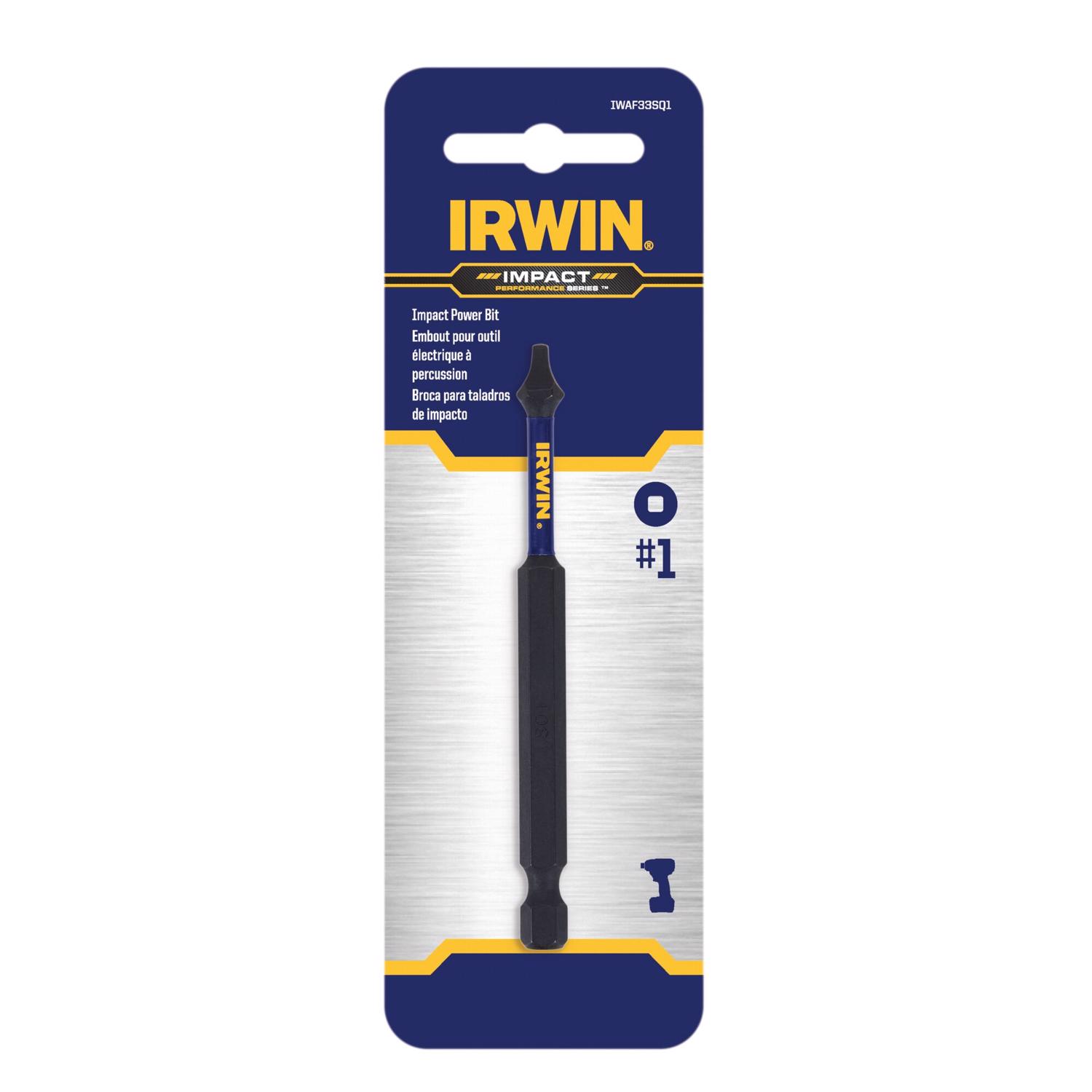 Irwin Impact Performance Series Square #1 X 4 in. L Power Bit Steel 1 pc