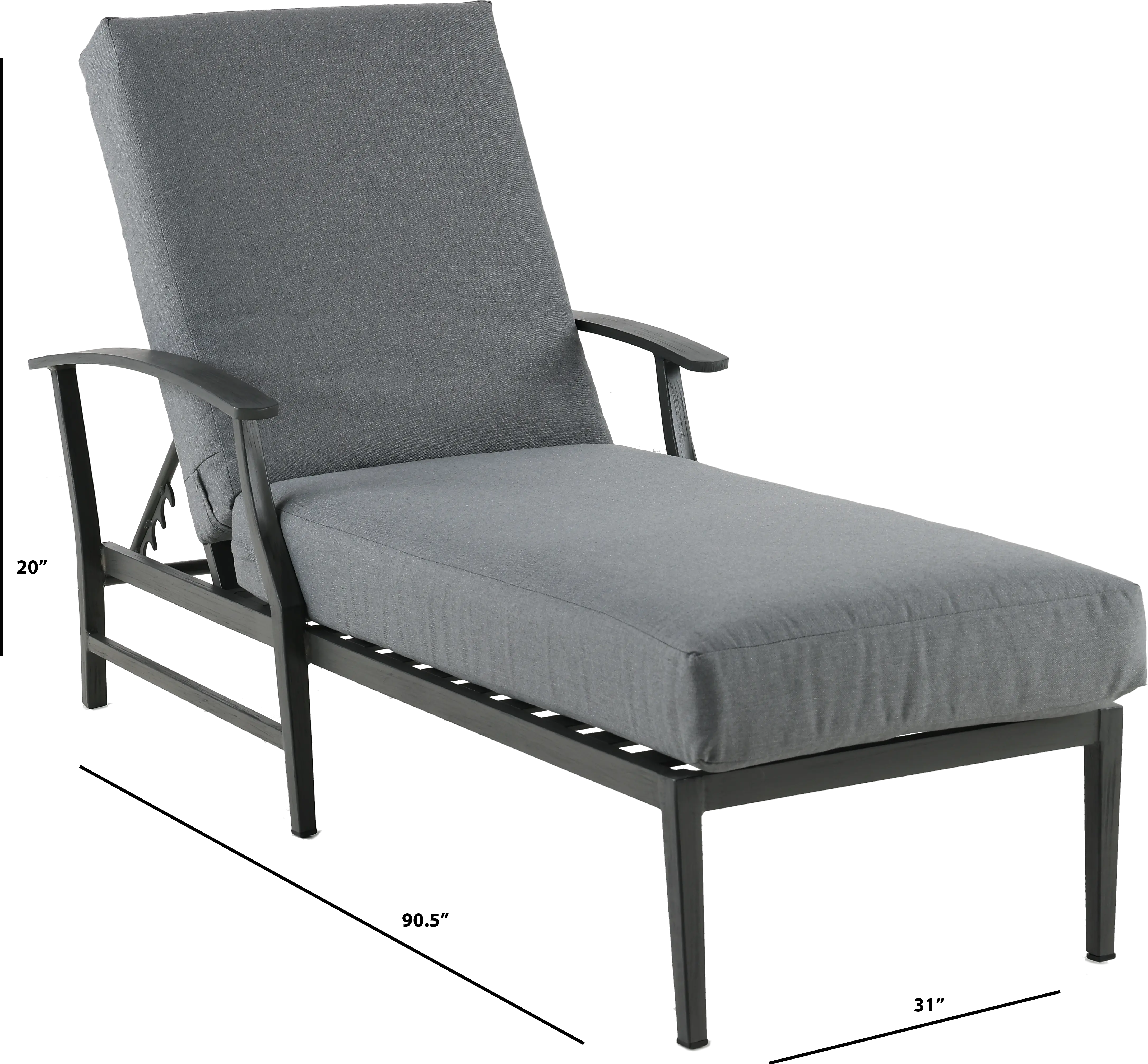 West Lake Gray Patio Chaise Lounge