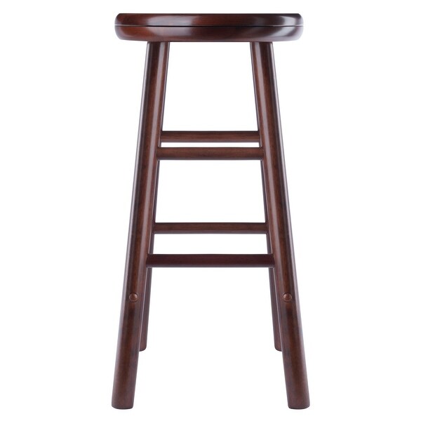 Shelby 2-Pc Swivel Seat Counter Stool Set， Walnut