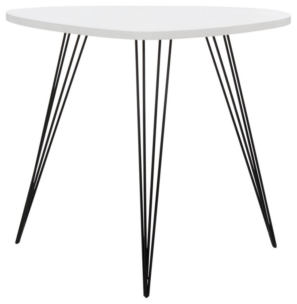 Tonnie Retro Mid Century Lacquer End Table White/Black   Modern   Side Tables And End Tables   by Virgil Stanis Design  Houzz