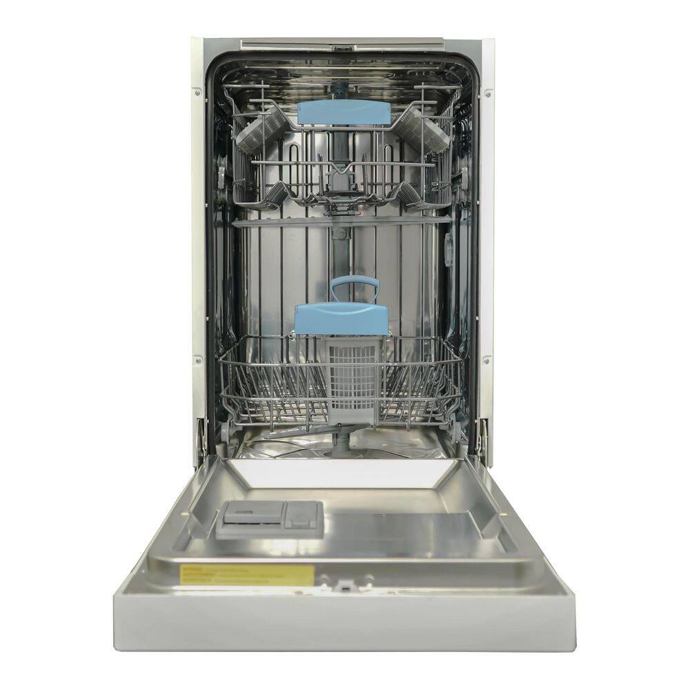 Danby 18 in. Front Control Built-in Dishwasher in White 51 DB DDW18D1EW