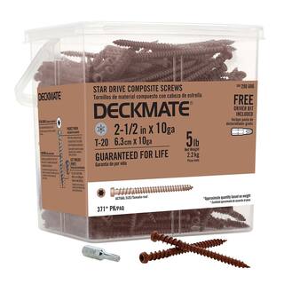 Deckmate #10 2-12 in. Star Pan-Head Composite Deck Screws 5 lbs.-Box (375-Piece) 115714