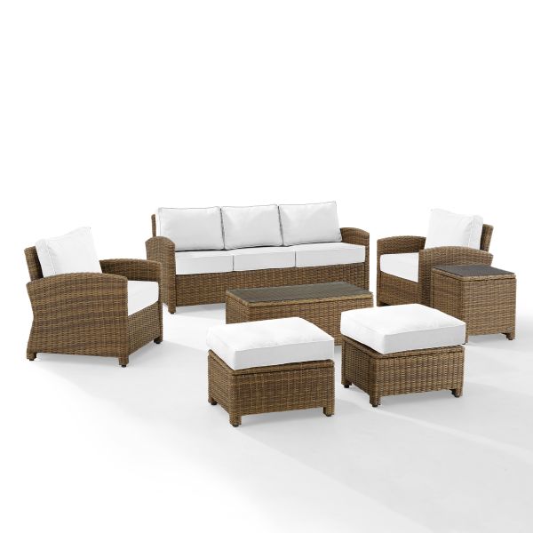 Bradenton 7Pc Outdoor Wicker Sofa Set - Sunbrella