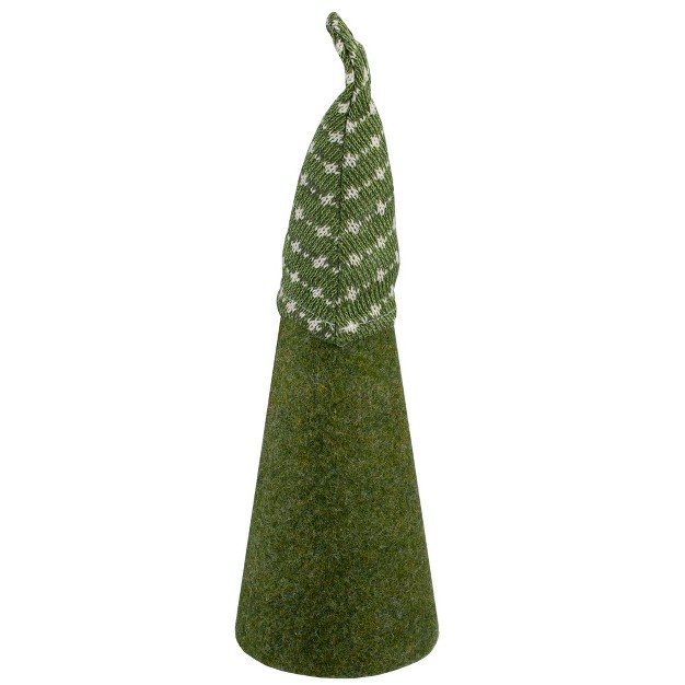 Green And White Cone Gnome Christmas Tabletop Decor