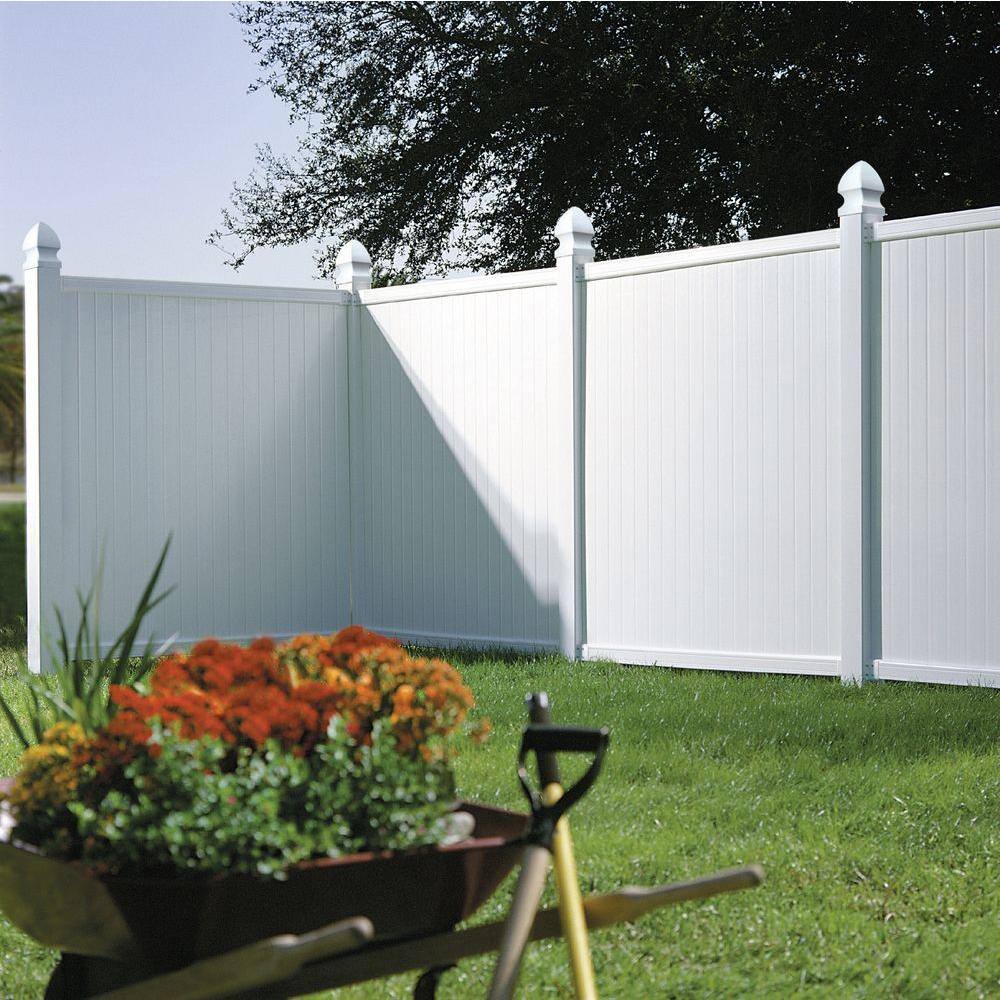 Veranda Somerset 6 ft. H x 6 ft. W White Vinyl Privacy Fence Panel 128009