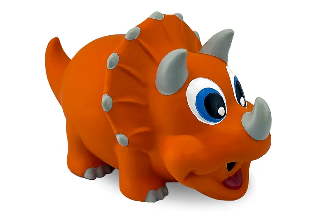 PetSport Naturflex Tiny Tots Triceratops Dog Toy