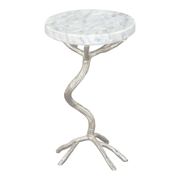 Countryside Side Table White and Silver