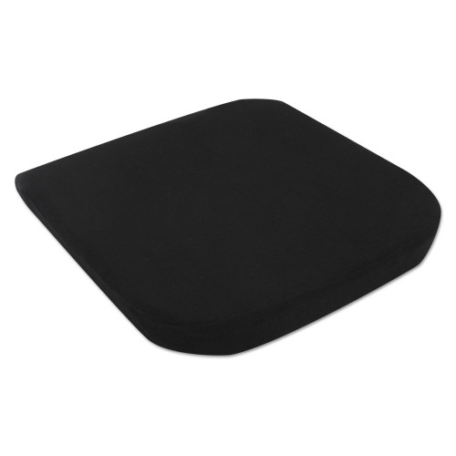 Alera Cooling Gel Memory Foam Seat Cushion， Non-Slip Undercushion Cover， 16.5 x 15.75 x 2.75， Black (CGC511)