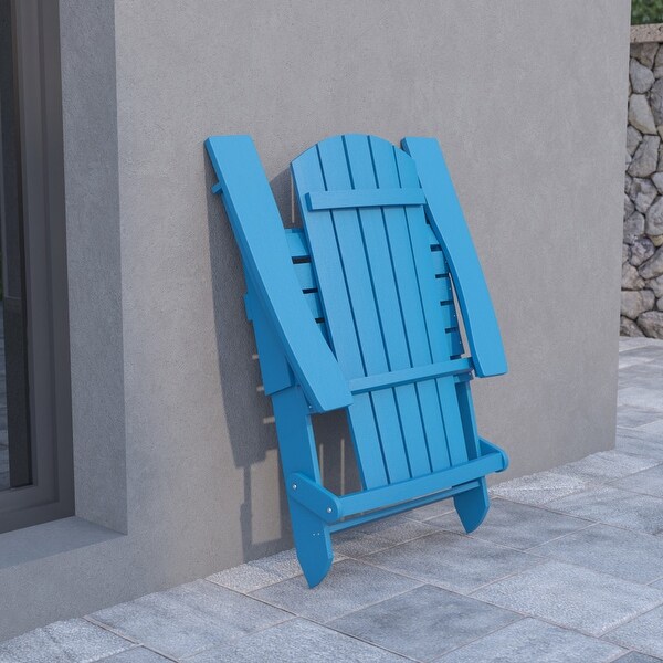 Polyresin Folding Adirondack Indoor/Outdoor Patio Chair (Set of 4)