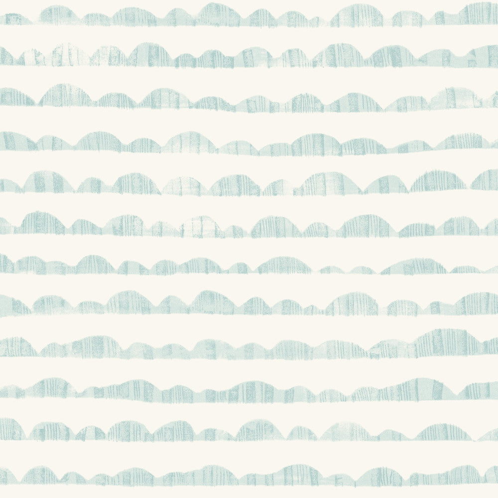 Hill & Horizon Wallpaper in Soft Blue from the Magnolia Home Vol. 3 Collection