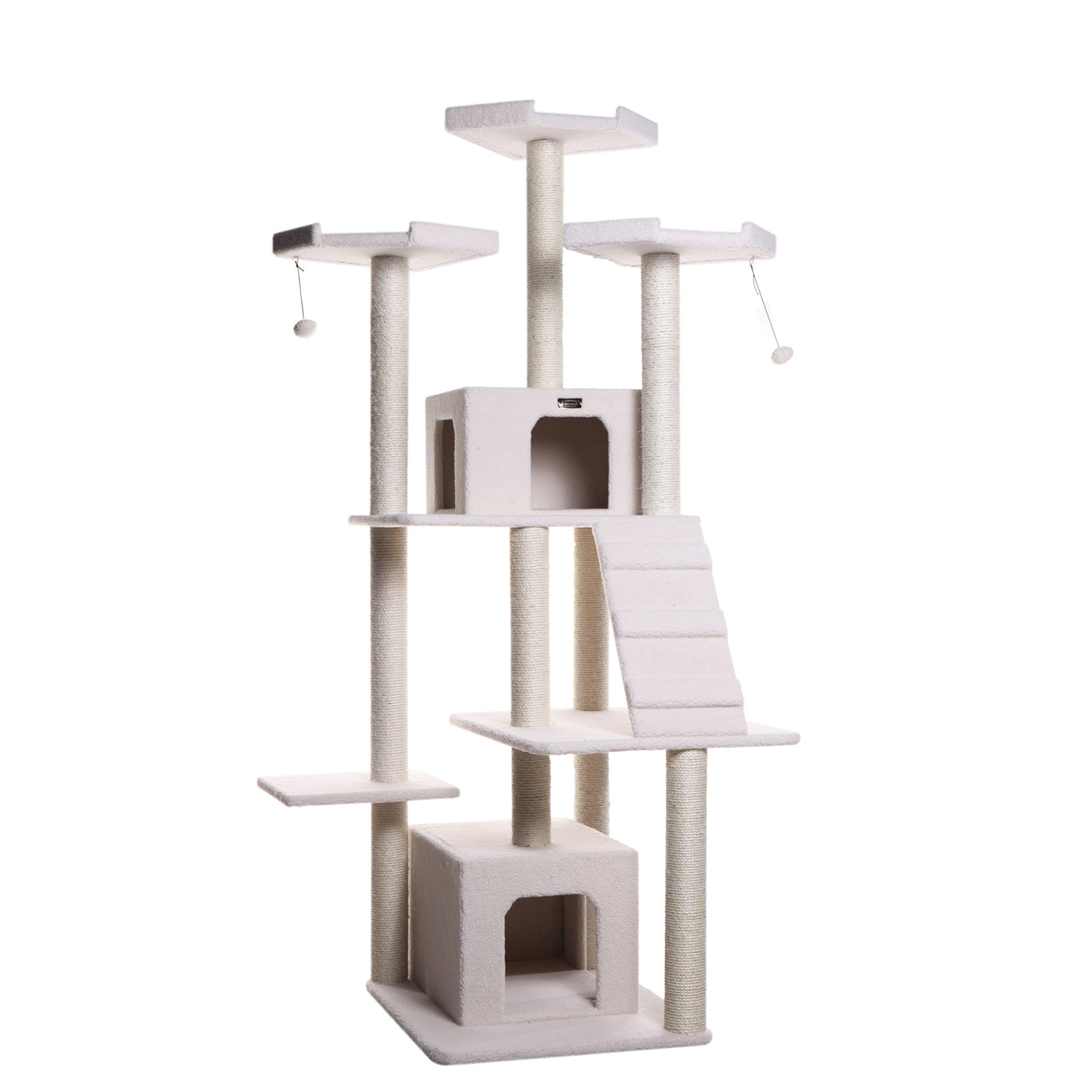 Armarkat Classic real wood Cat Tree Model B8201， 82 inch Ivory