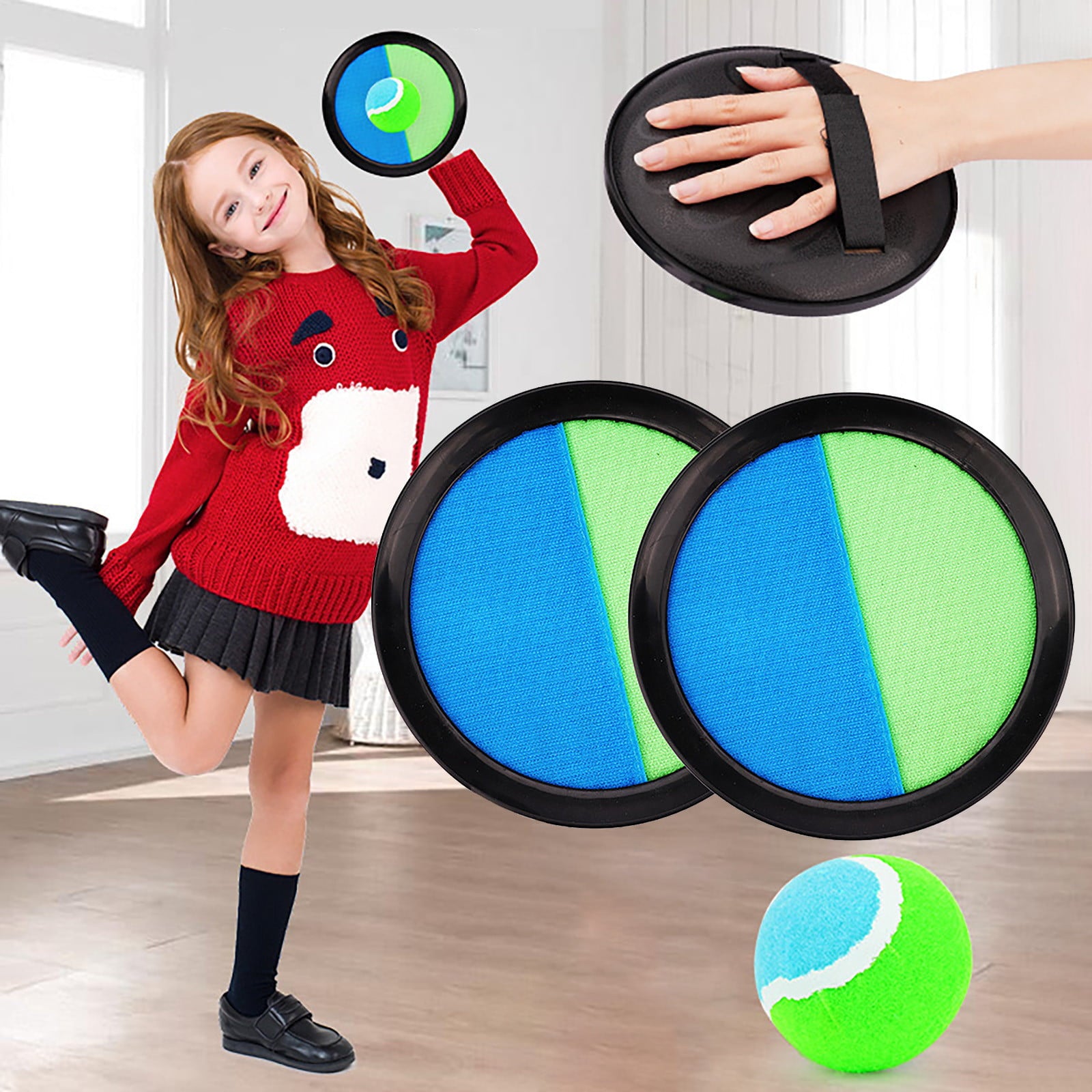 WANYNG Toss and Catch Ball Set for Kids-Paddle Catch Ball Games Toy Outdoor Games