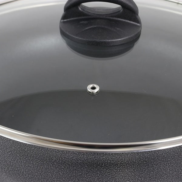 12 Inch Aluminum Saute Pan with Lid in Ash