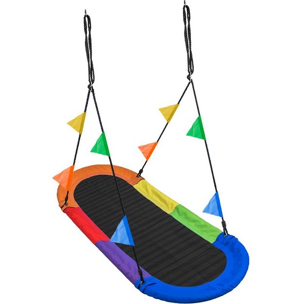 Sorbus Saucer Surf Swing With Flags