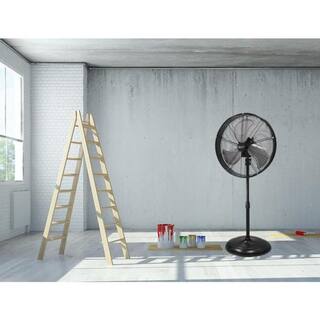 Commercial Electric Adjustable-Height 20 in. Shroud Oscillating Pedestal Fan SFSD1-500BIW