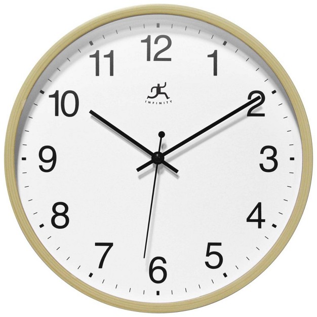 Light Oak Wall Clock Tan Infinity Instruments