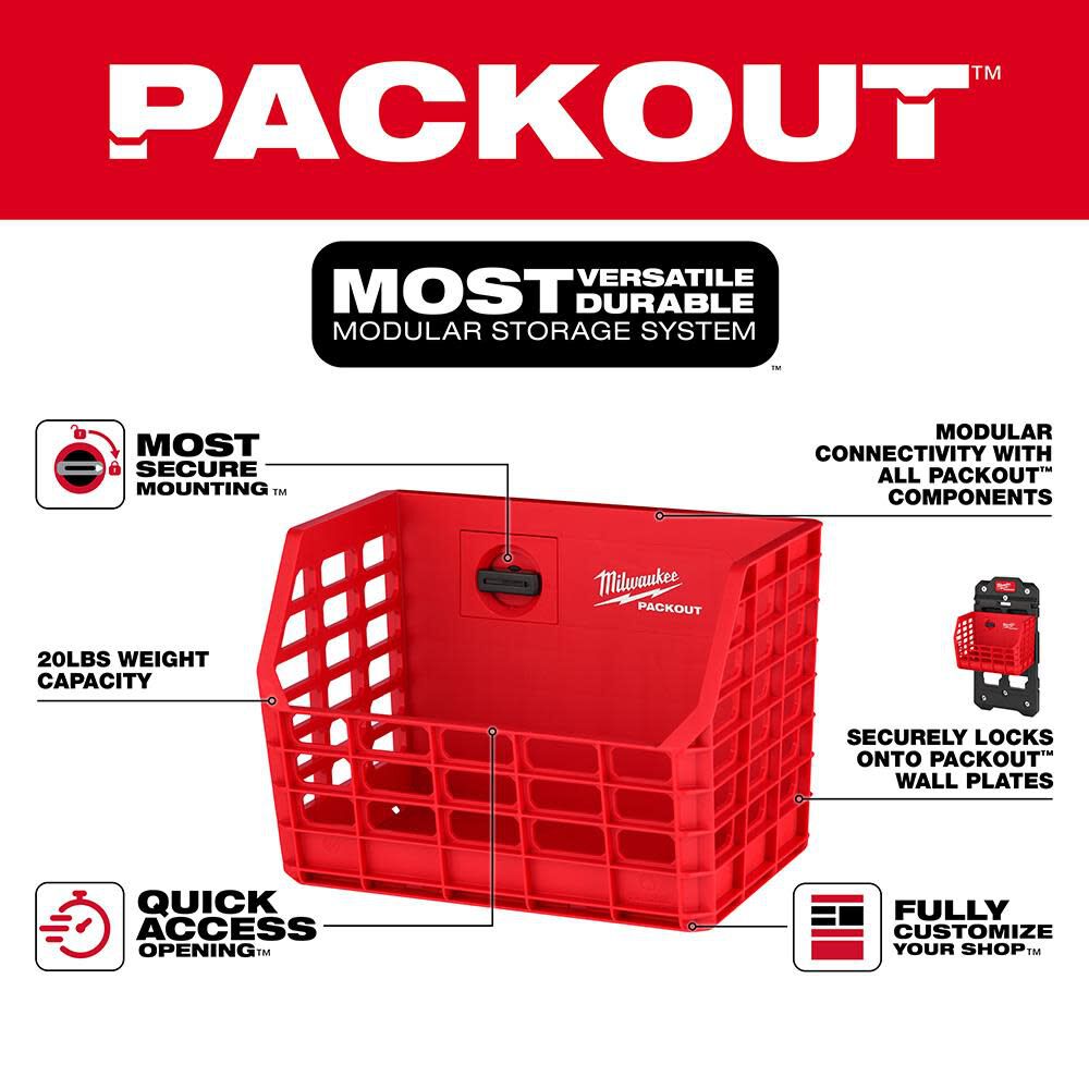 Milwaukee PACKOUT Compact Wall Basket 48-22-8342 from Milwaukee