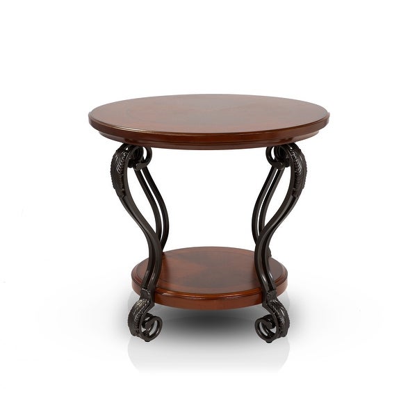 Copper Grove Finnich Traditional Cherry Round Side Table