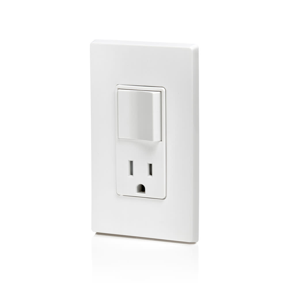 Leviton Combination Decora Switch and Receptacle/Outlet 15A White