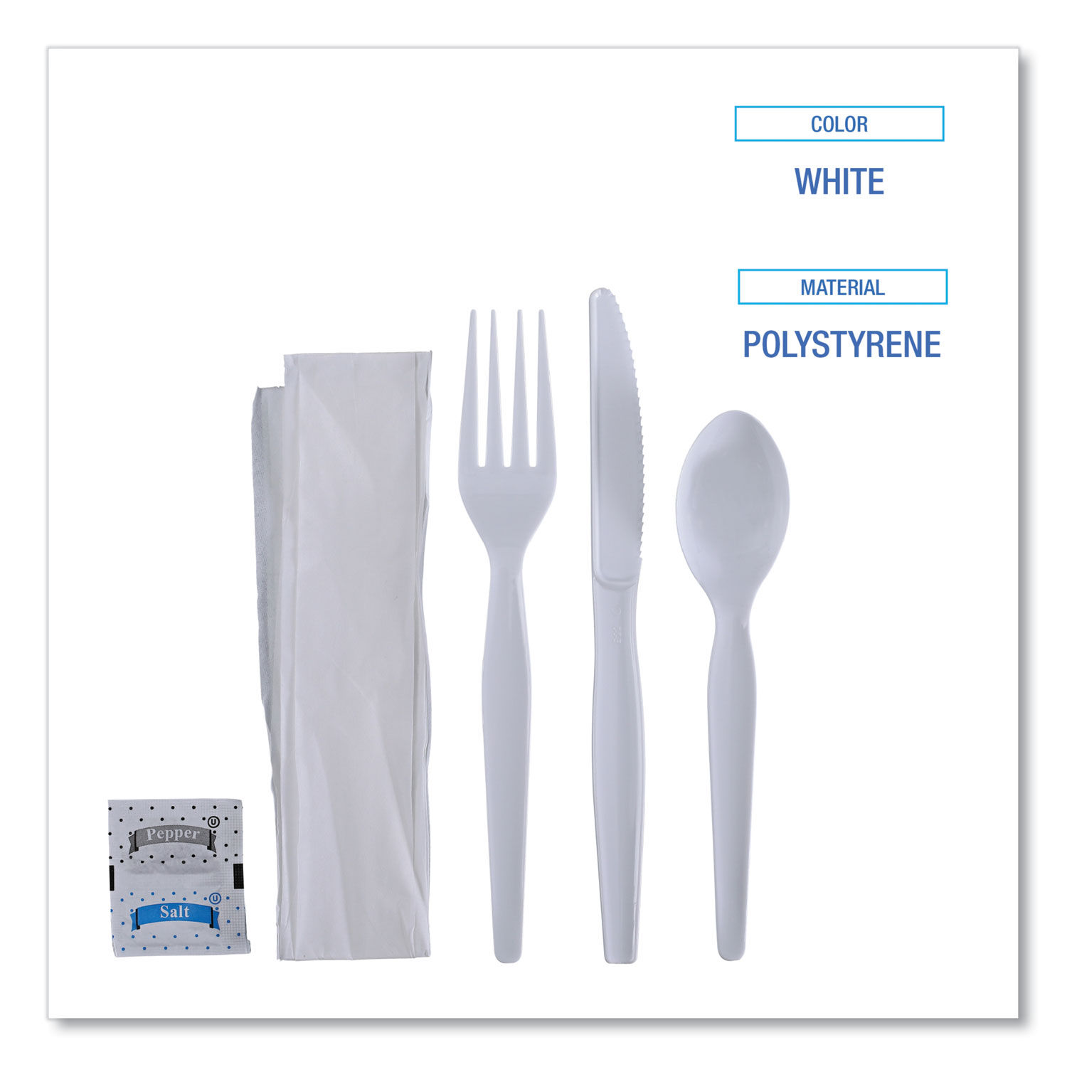 Six-Piece Cutlery Kit by Boardwalkandreg; BWKFKTNSHWPSWH