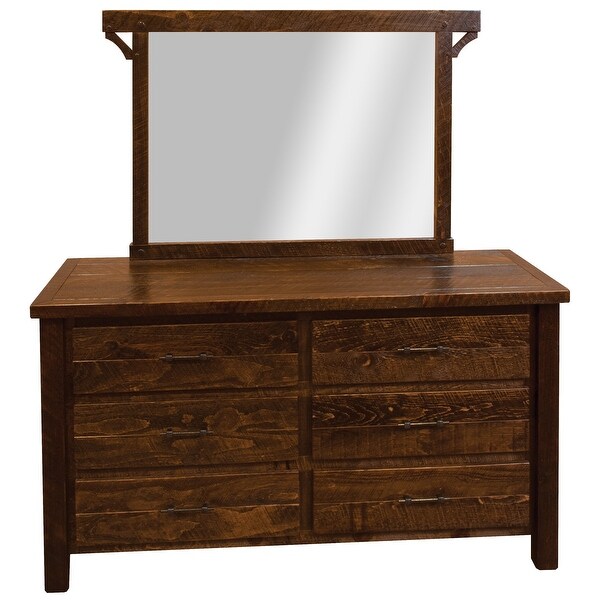 Farmhouse Timber Peg Dresser and Mirror Set - - 35381325