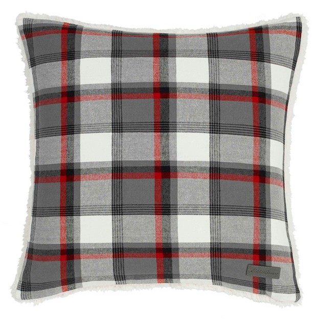 Wallace Plaid Throw Pillow Gray Eddie Bauer