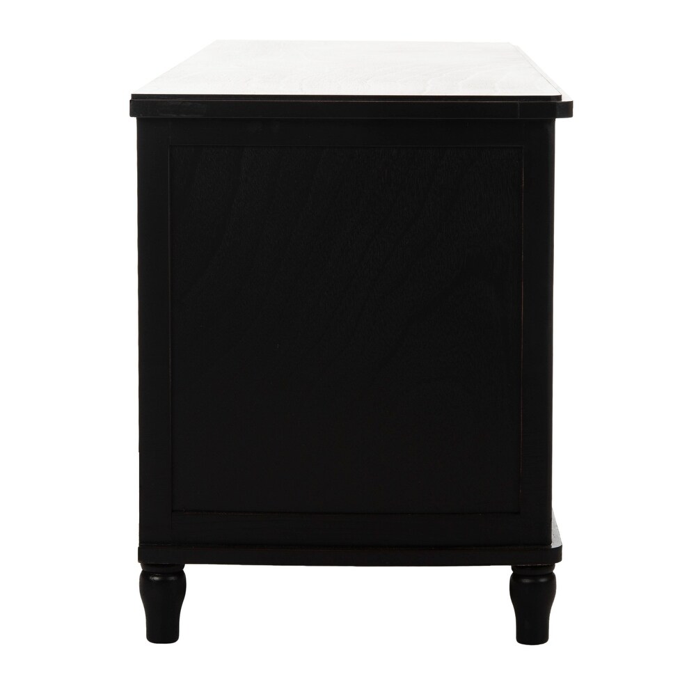 SAFAVIEH Rooney Distressed Black 4 Drawer Storage 20\