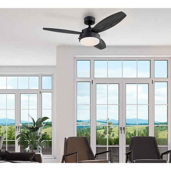 Westinghouse Lighting Alloy 3-Blade Indoor Ceiling Fan with LED Light Fixture and Opal Frosted Glass Shopping - The Best Deals on Ceiling Fans | 39655610