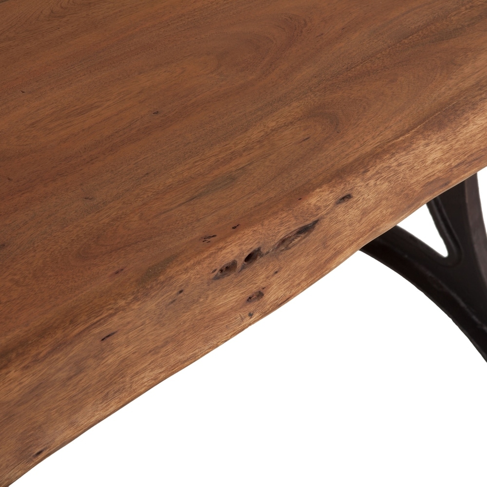 Carbon Loft Wiley Rectangle Live Edge Dining Table