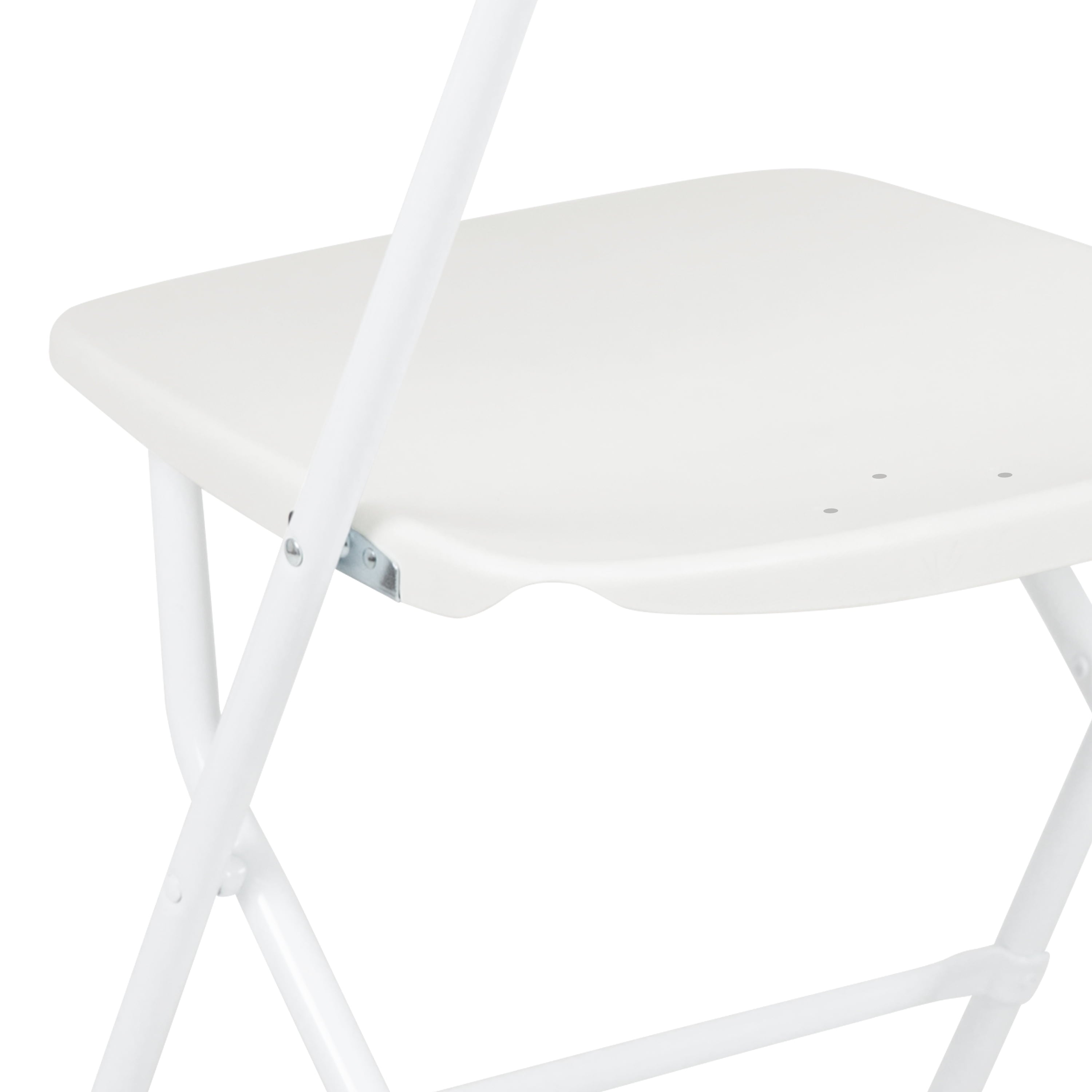 Flash Furniture Hercules™ Series Plastic Folding Chair - White - 4 Pack 650LB Weight Capacity Comfortable Event Chair-Lightweight Folding Chair