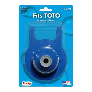 Korky Fits TOTO 3 in Blue Toilet Tank Flapper 2022BP