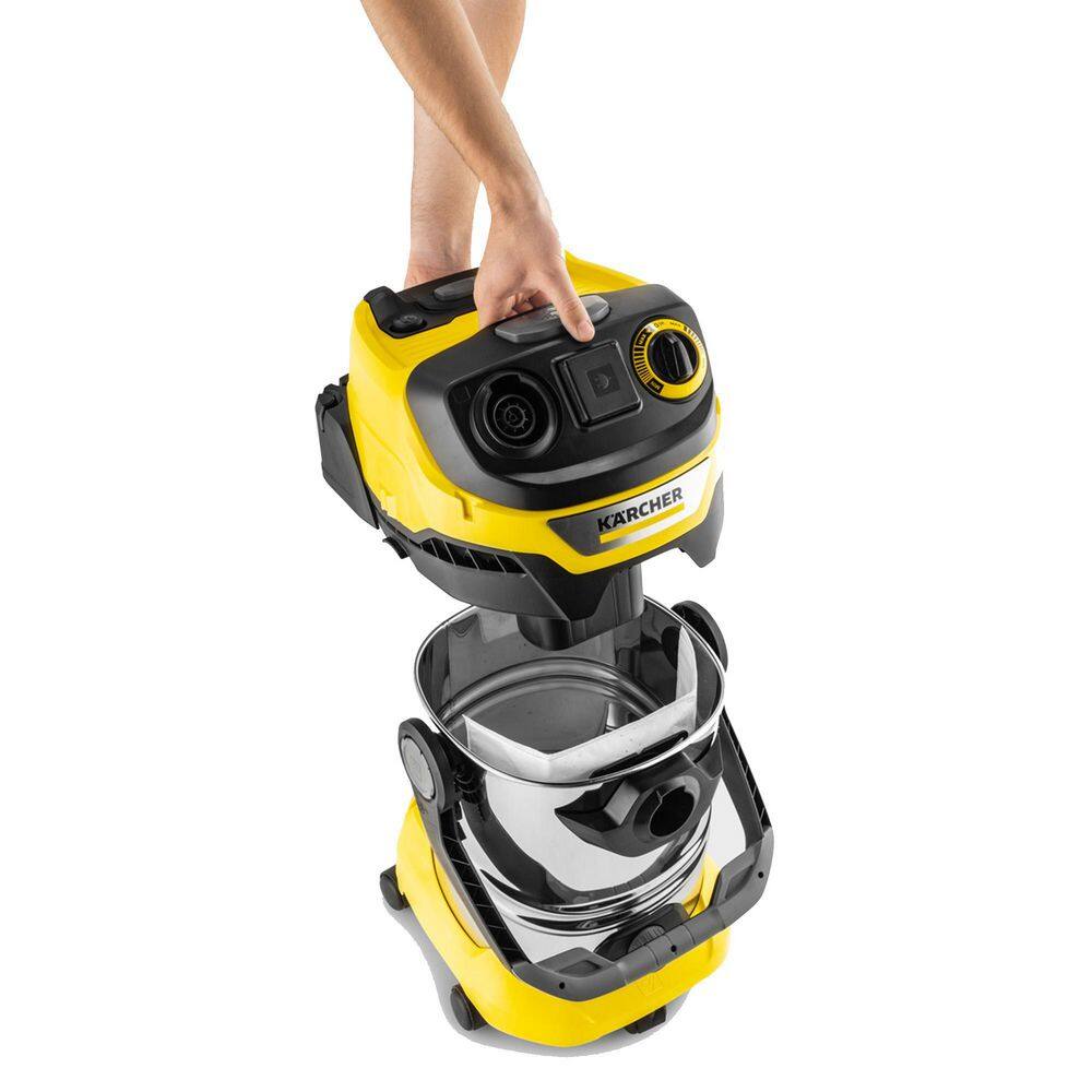 Karcher WD 6 P S Multi-Purpose 8 Gal. Wet-Dry Vacuum Cleaner with Attachments Blower Feature and Space-Saving Design 1800-Watt 1.628-375.0