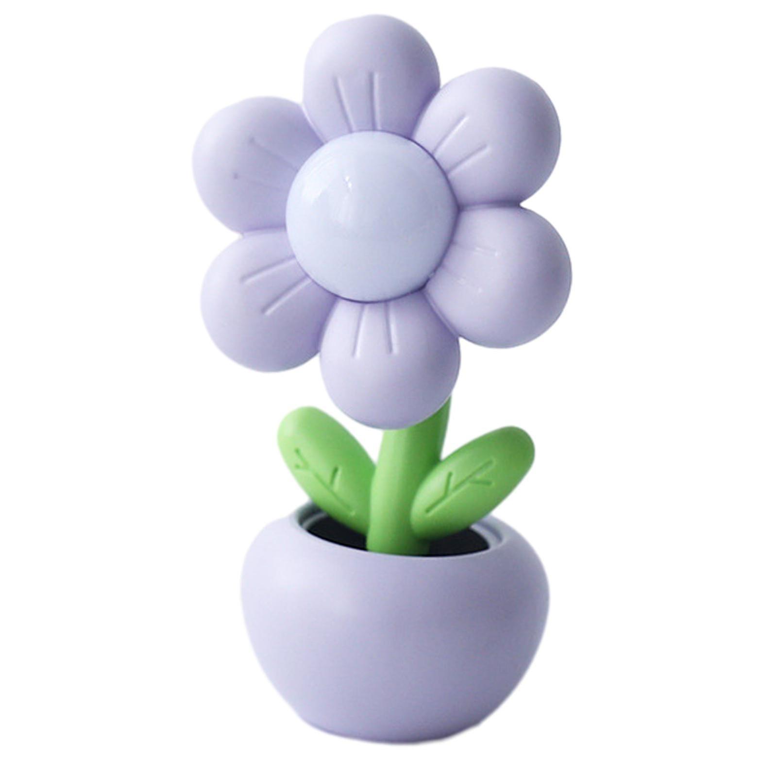 Mini Led Flowers Night Light Potted Flower Lamp For Living Room Desktop Party Violet