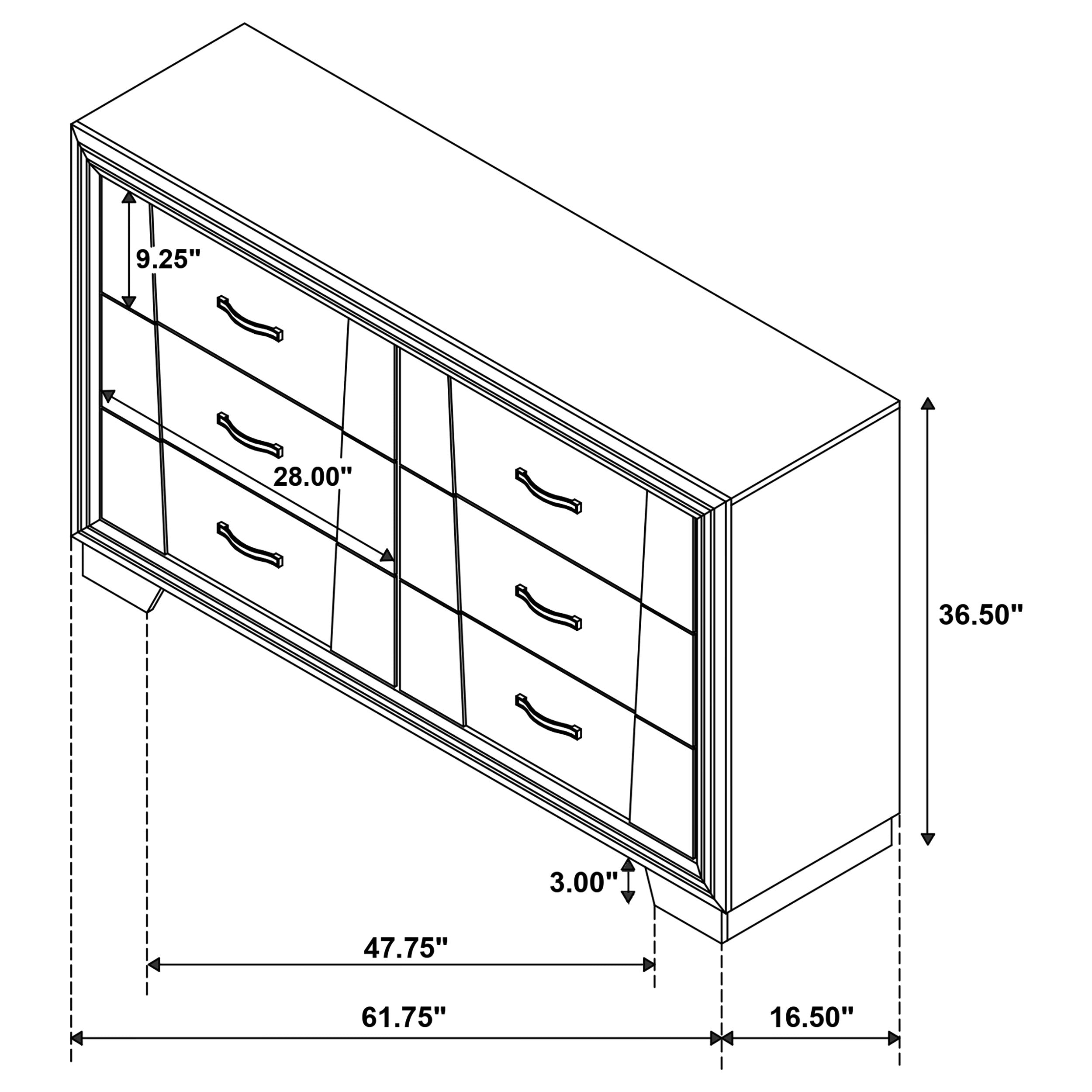 Janine 4-Piece Bedroom Set Grey - 223551 - S4