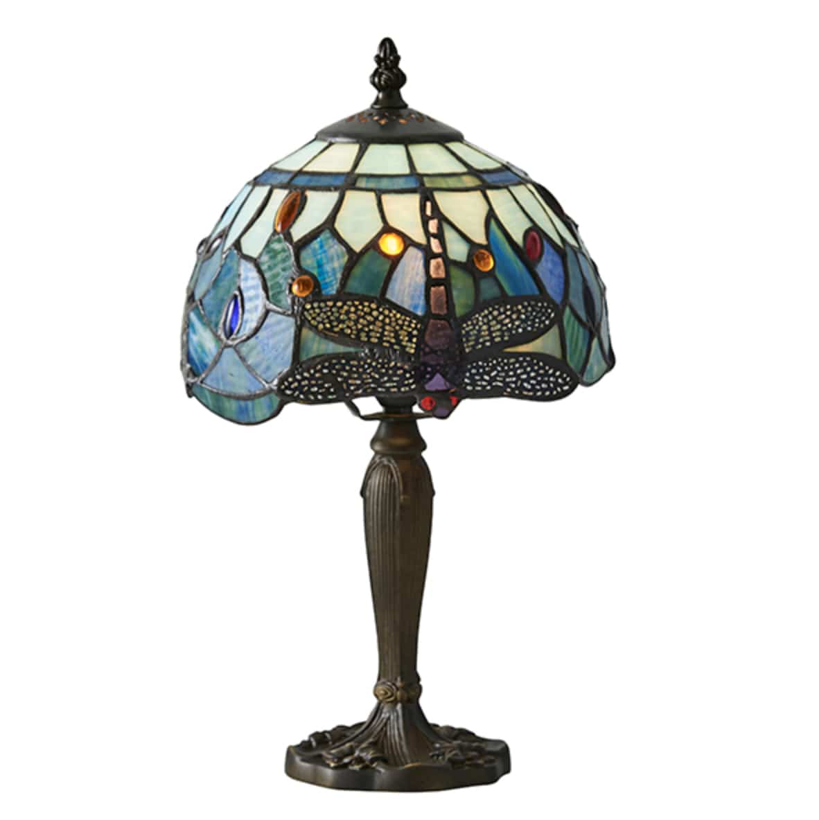  Bedside Lamp with Dragonflies, Blue Color, 20cm