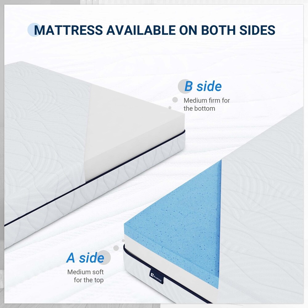 10'' Medium Gel Memory Foam Mattress in a Box with Detachable Cover