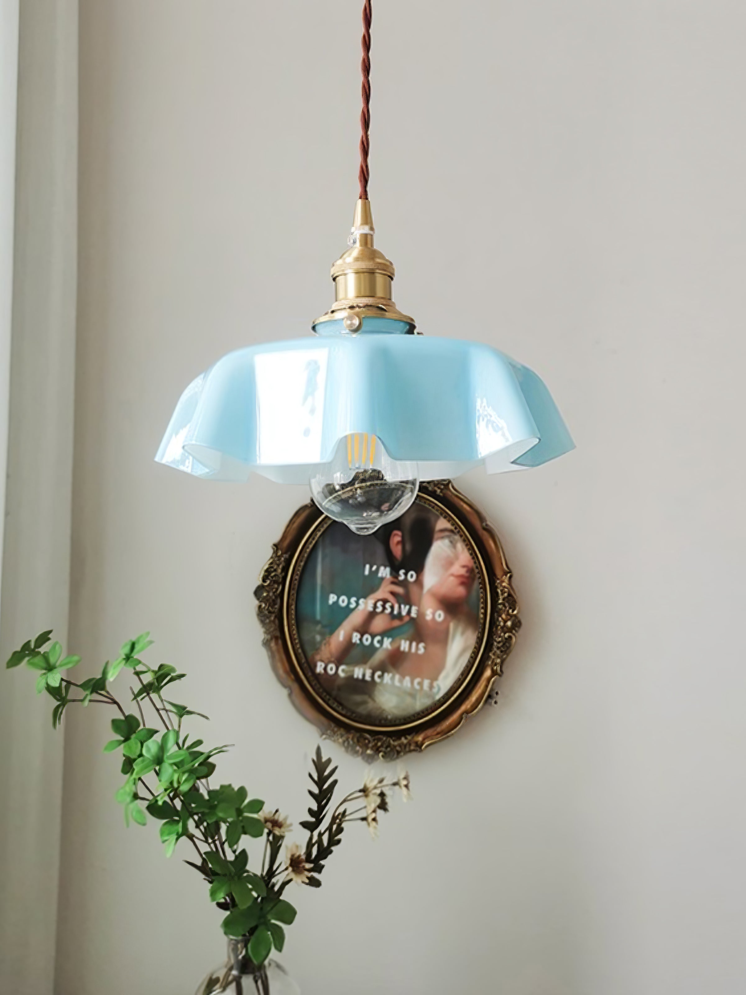 French Flower Pendant Light