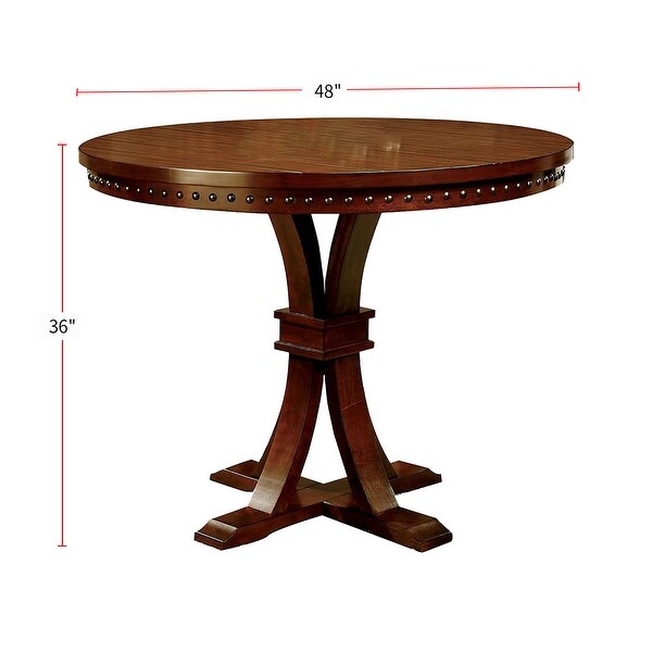 Wooden Counter Height Table in Dark Oak Finish - Dark Oak