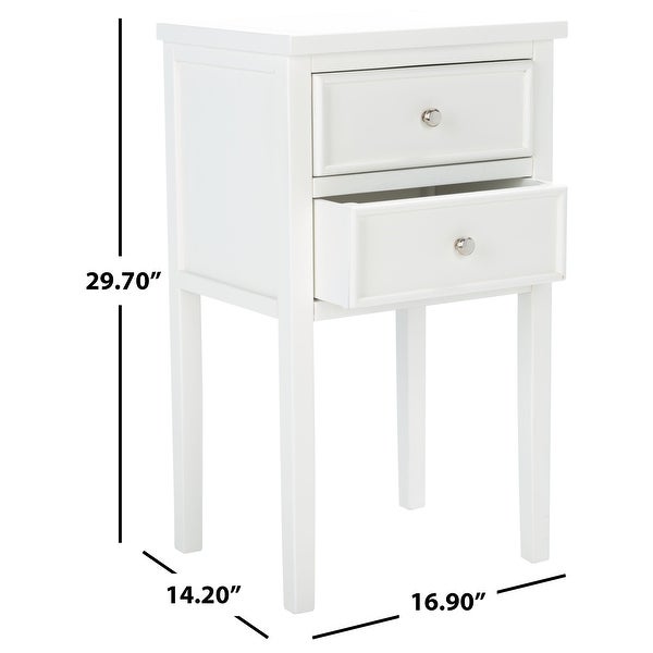 SAFAVIEH Toby White End Table - 16.9