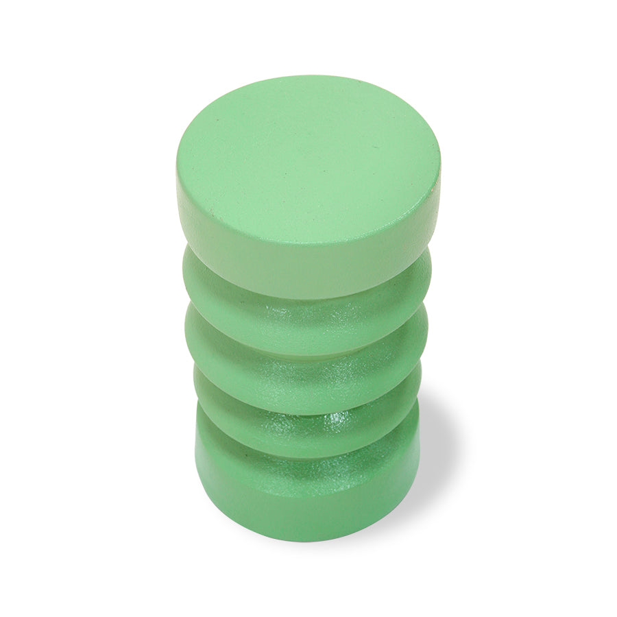 Stoneware side table - green