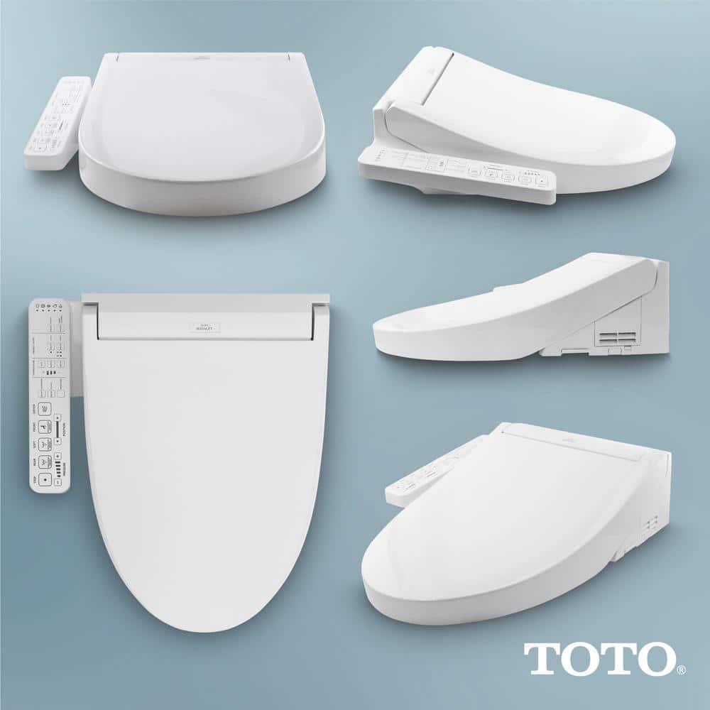 TOTO C2 Washlet Electric Heated Bidet Toilet Seat for Elongated Toilet in Cotton White