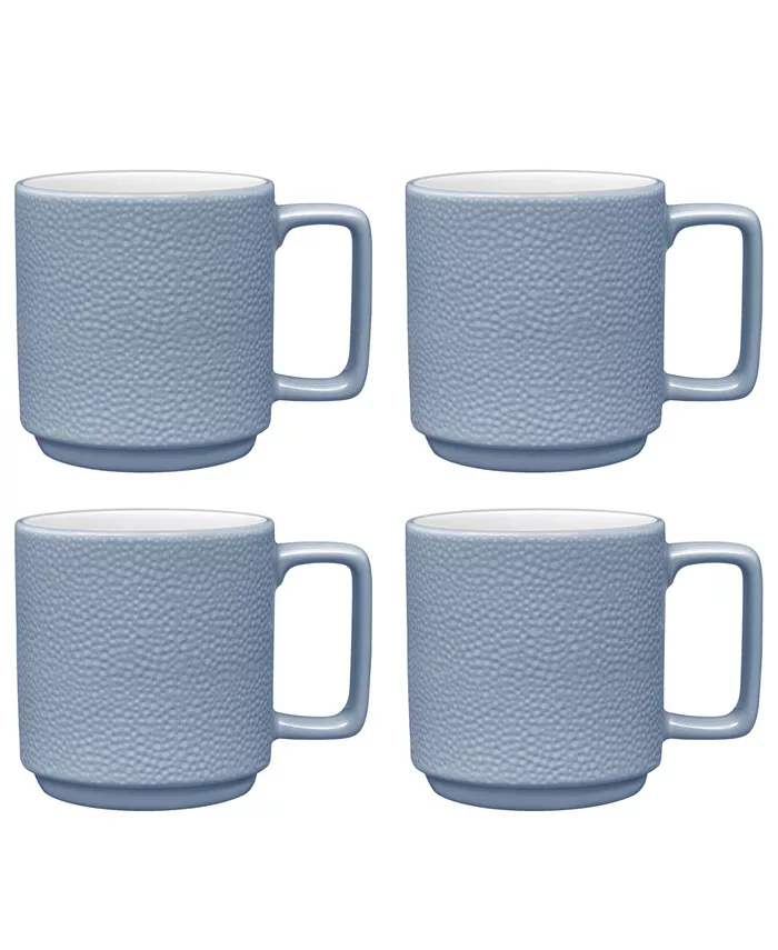 Noritake Colortex Stone Stax Mugs Set of 4