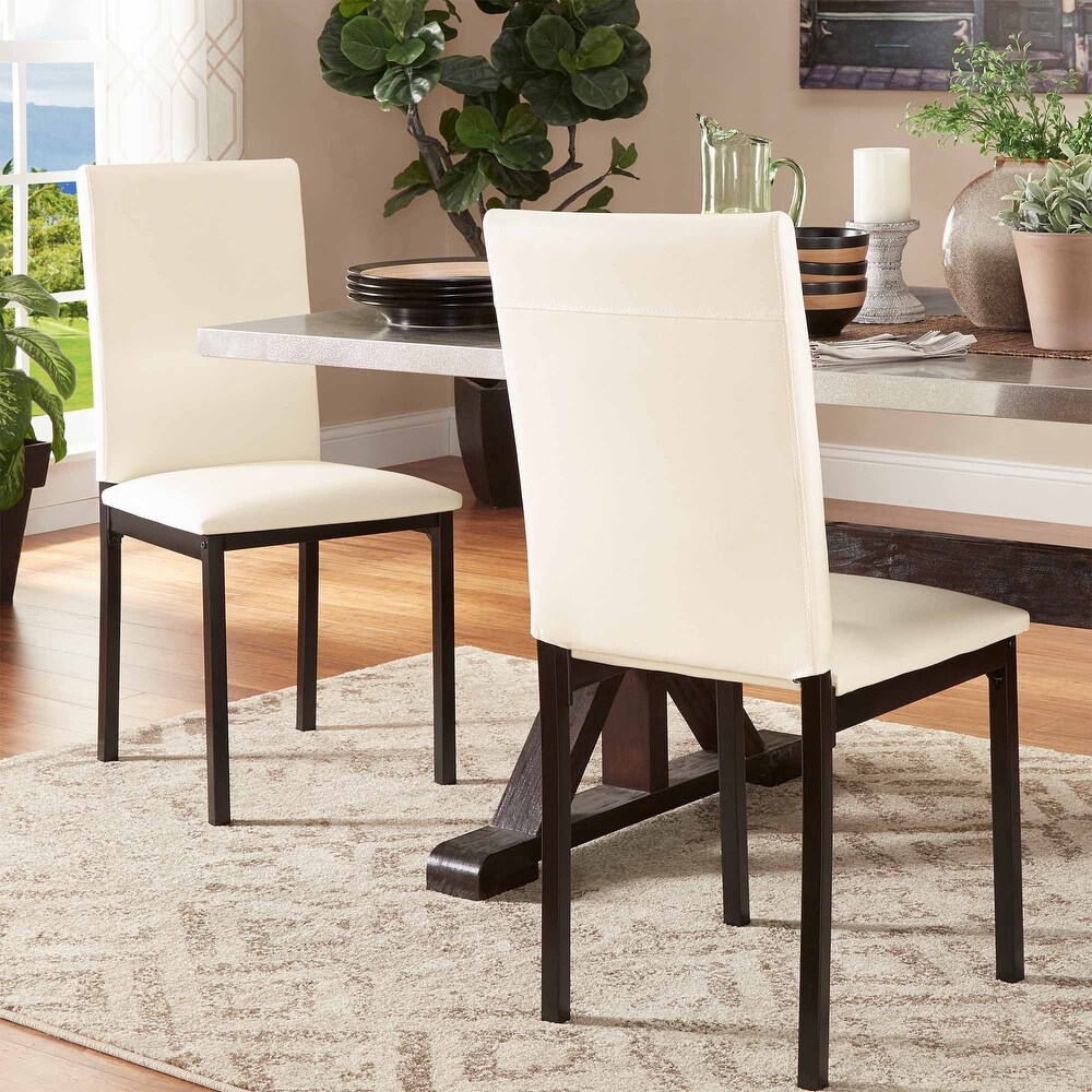 Darcy Espresso Metal Upholstered Dining Chair (Set of 2) by iNSPIRE Q Bold