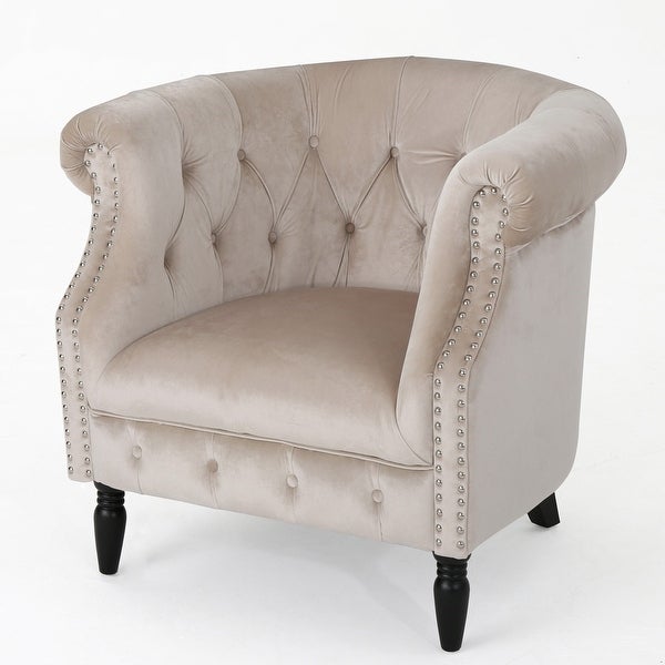 Akira Velvet Club Chair by Christopher Knight Home