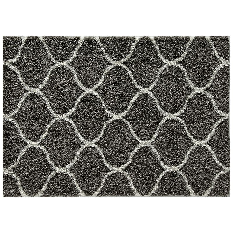 Rugs America Feather Shag Links Trellis Rug