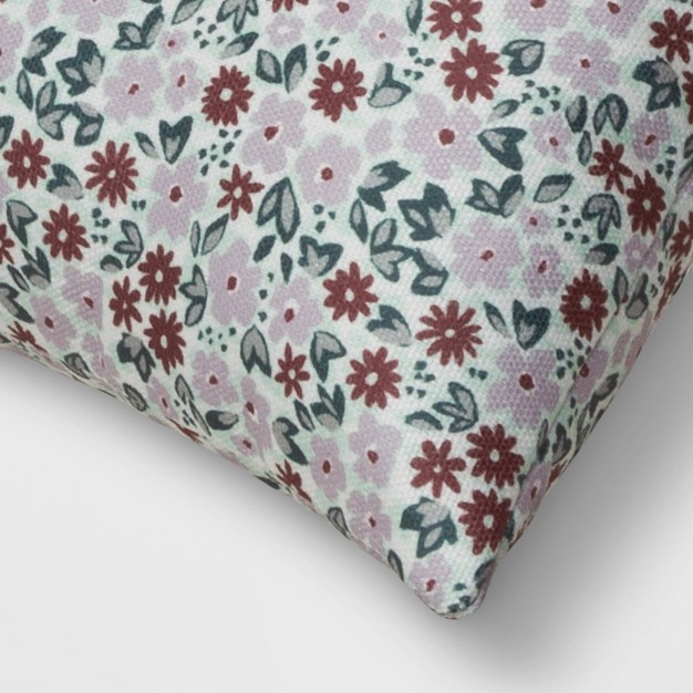 Ditsy Floral Lumbar Throw Pillow