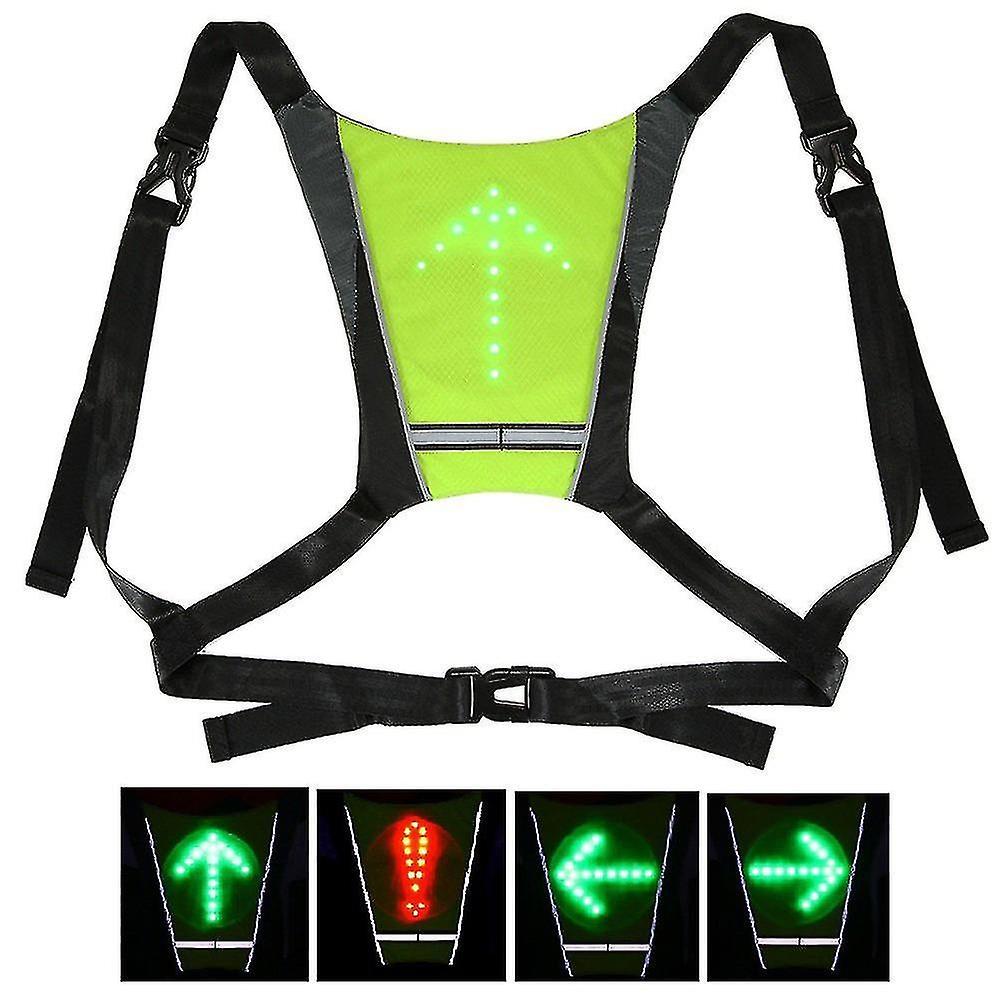 Riding Safety Vest Wireless Remote Control Led Light-up Warning Light-emitting Indicator Light For N